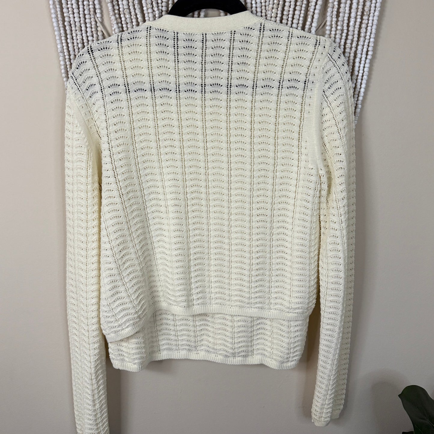 Theory 2 Piece Cardigan And Top Knit Set L