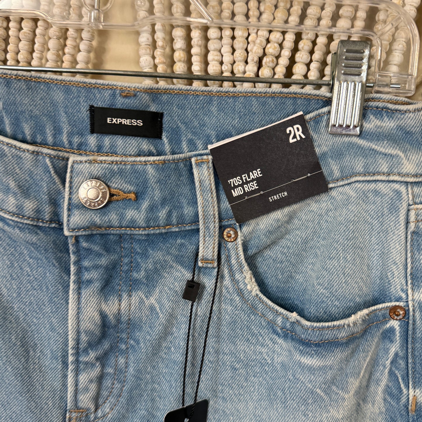 Express NWT 70s Flare Mid Rise Jeans 2 Regular $88 Retail
