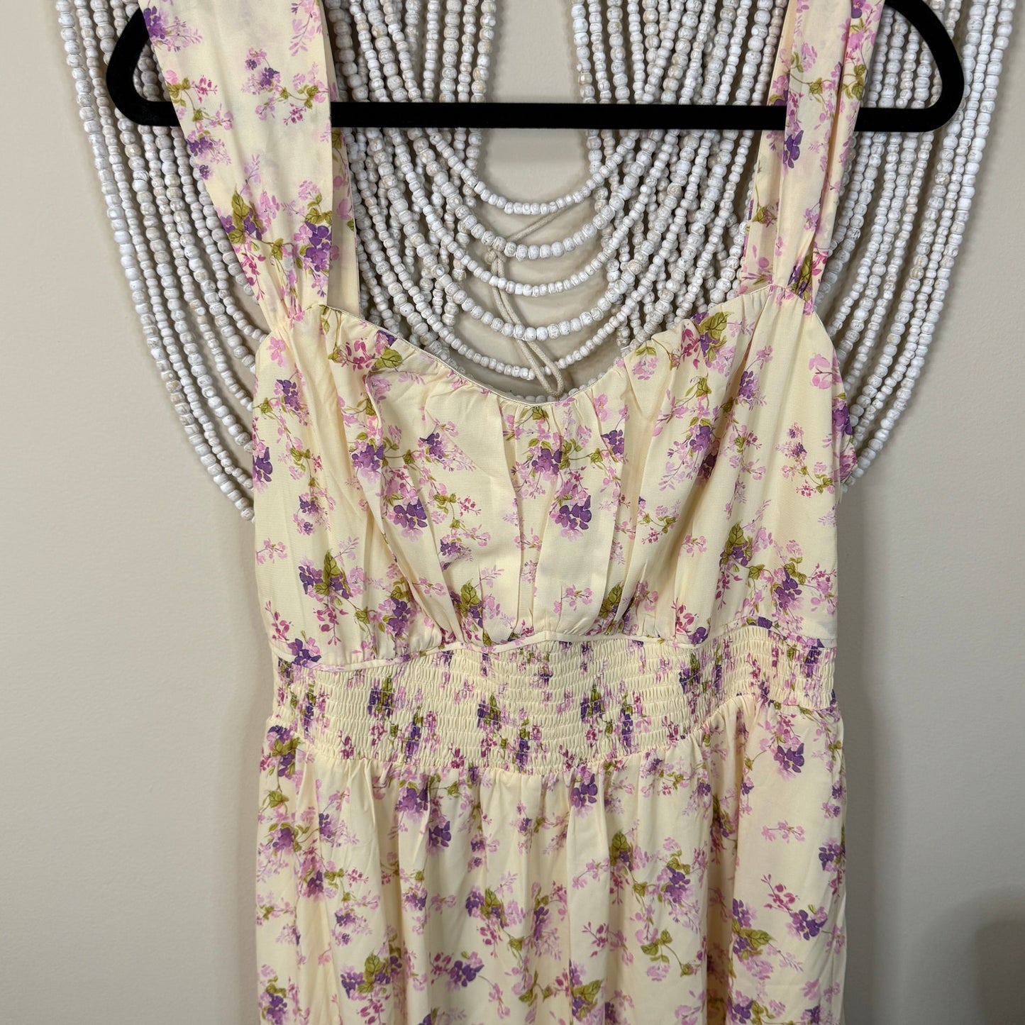 Grace Karin NWT Cream And Pink Midi Dress 2XL