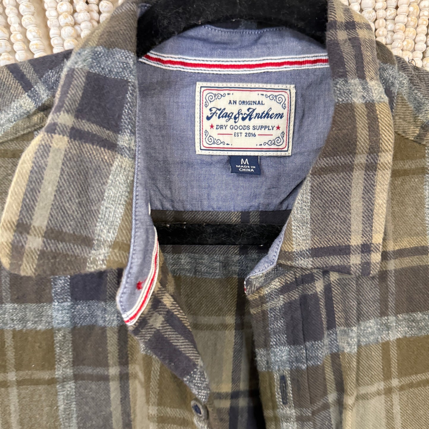 Upycled Green on Green Flannel Pashmina Duster S-L