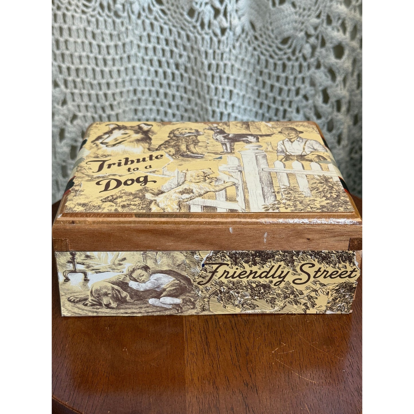 "Tribute To A Dog" One Of A Kind Upcycled Cigar Box