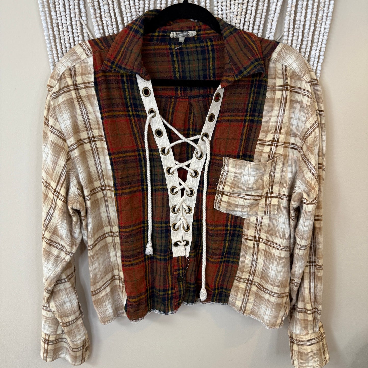 Upcycled Gimmicks BKE Mismatched Flannel S-L