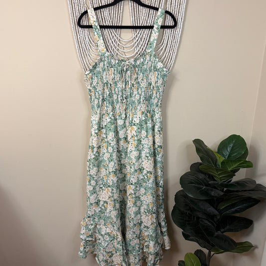 Grace Karin NWT Blue Floral Midi Dress XL