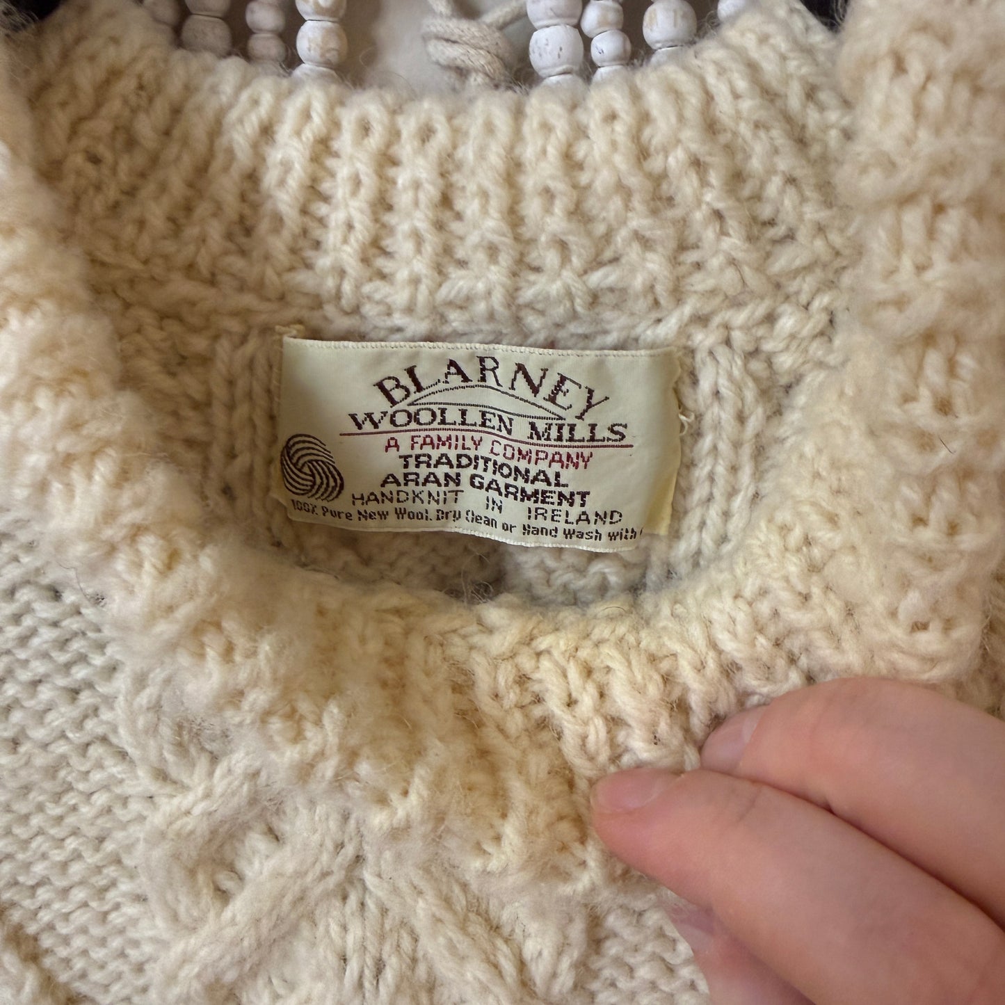 Blarney Woolen Mills 100% New Wool Handknit In Ireland Sweater Dress XL