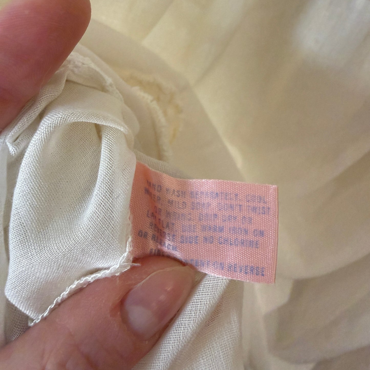 BERT YELIN for Iris Vintage Crochet Detail Nightgown Dress S