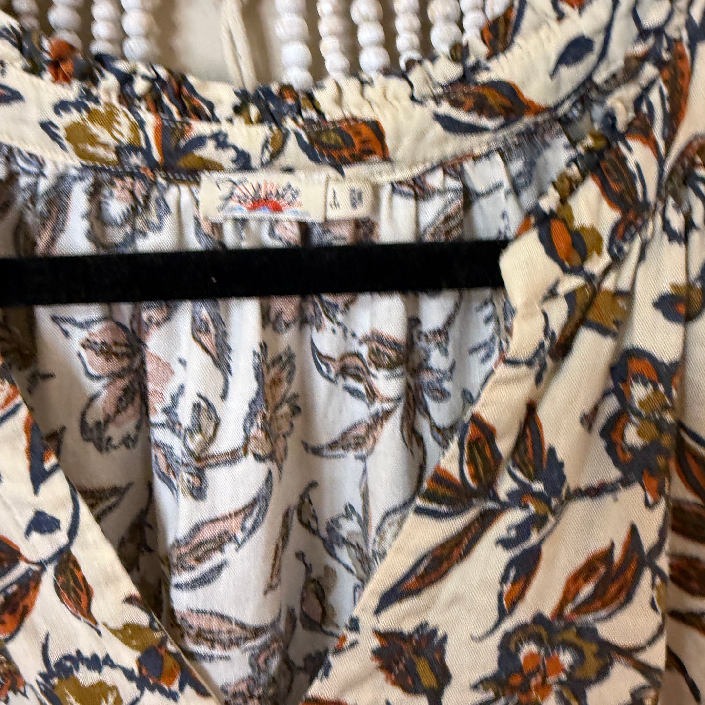 Faherty Linen Viscose Blend Portia Floral Blouse S