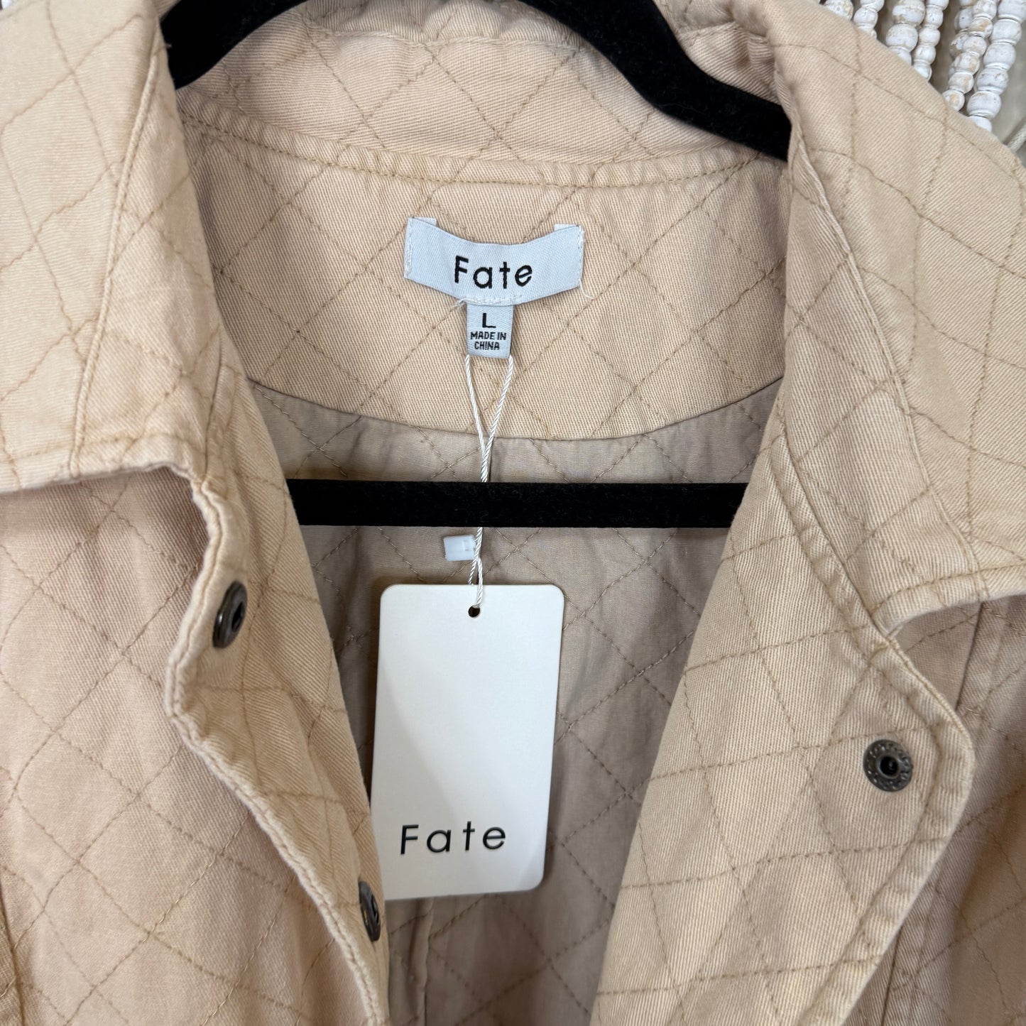 Fate NWT Quilted Boxy Jacket L $88 retail
