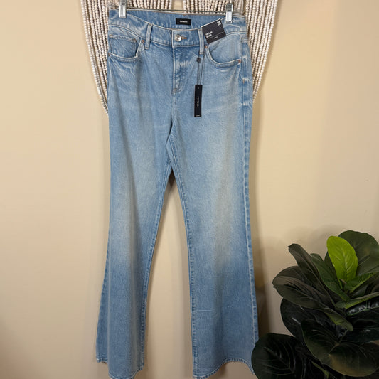 Express NWT 70s Flare Mid Rise Jeans 2 Regular $88 Retail