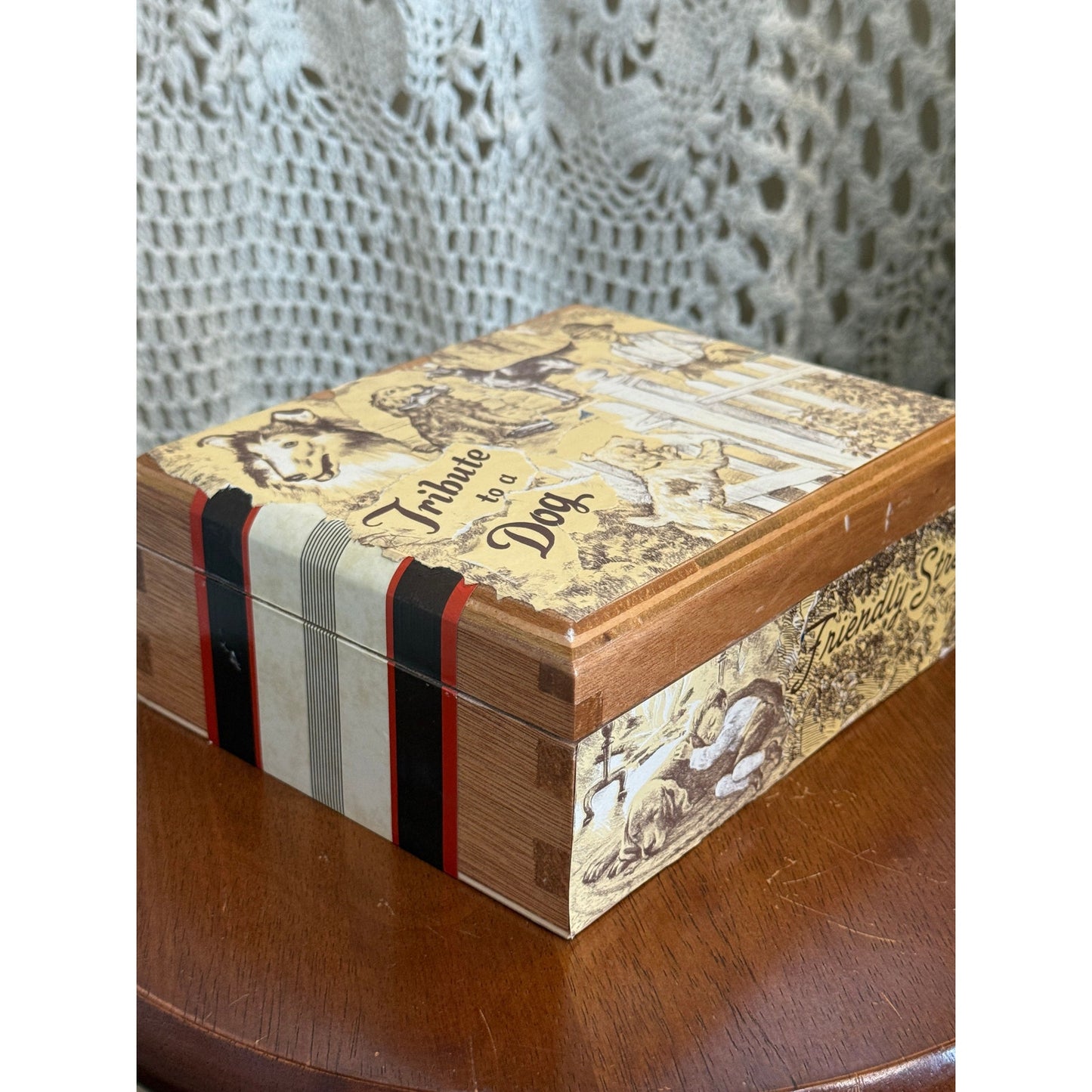 "Tribute To A Dog" One Of A Kind Upcycled Cigar Box