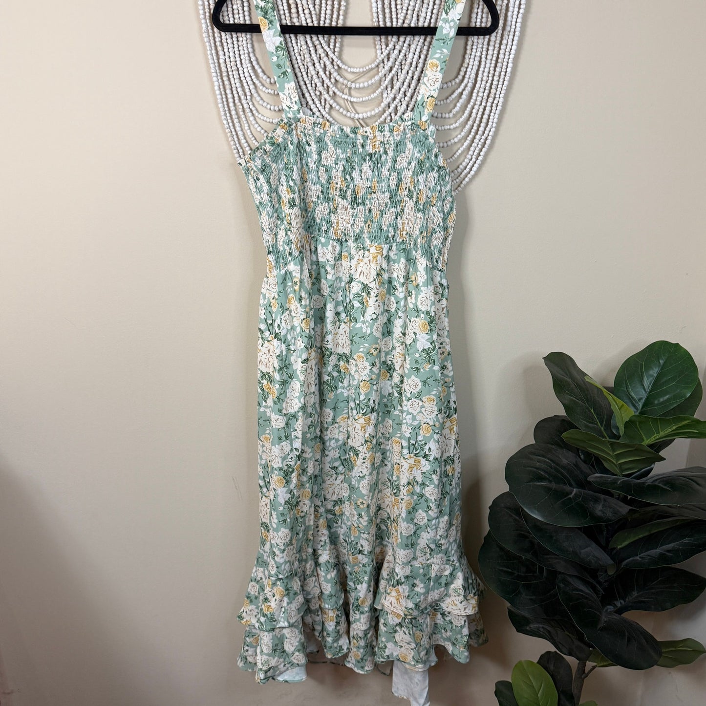 Grace Karin NWT Blue Floral Midi Dress XL